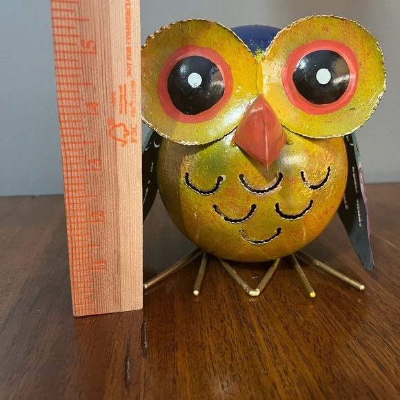 Silver Blue Owl Tea light Candle Holder / Incense Burner - home or garden - Picture 13 of 13
